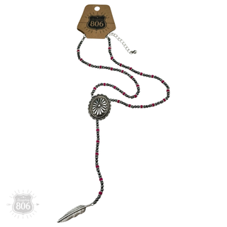 Western bolo style Y necklace