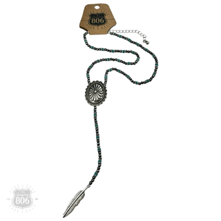 Western bolo style Y necklace