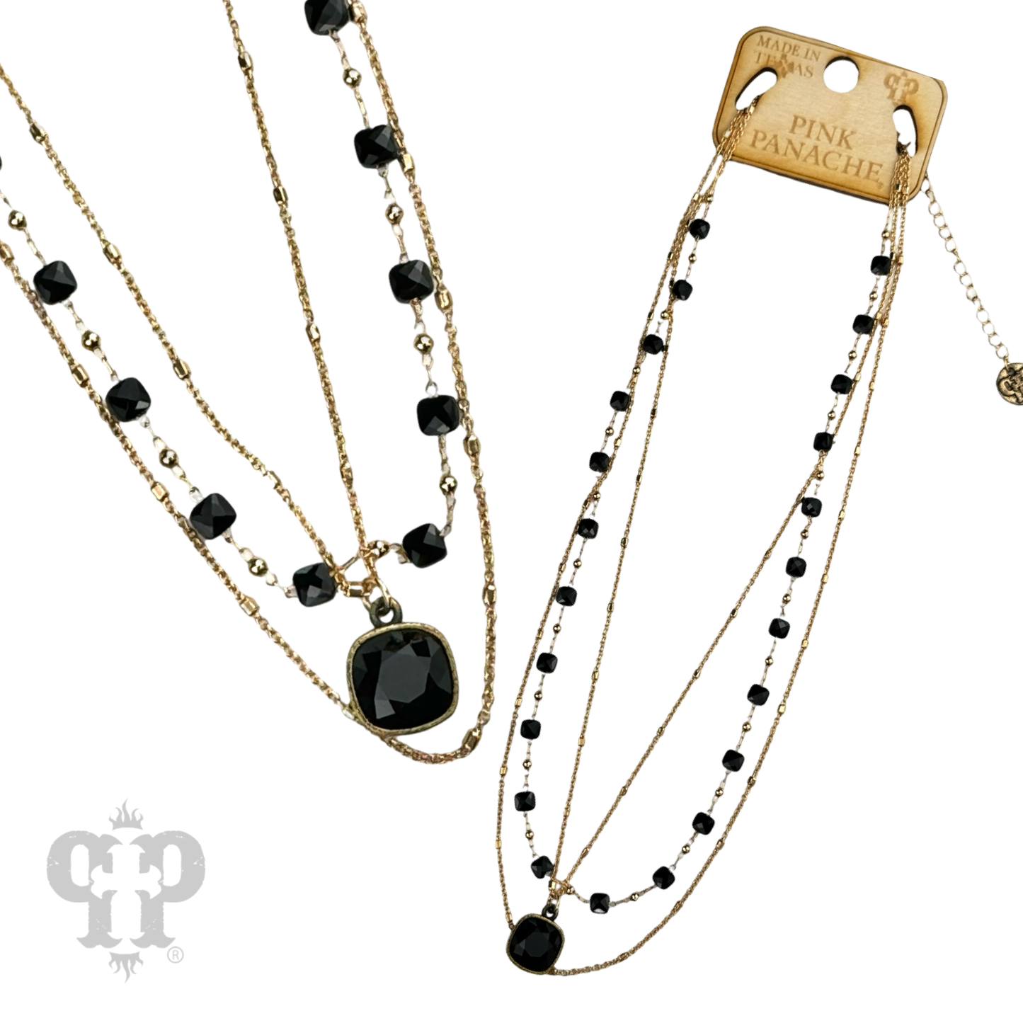 Delicate gold chain and faceted bead Austrian crystal drop necklace