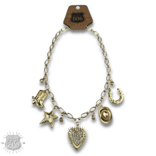 Western charm necklace