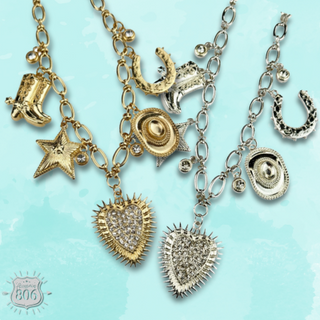 Western charm necklace