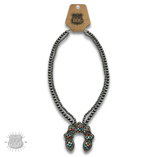 Checkerboard naja style necklace