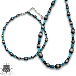 Western style burnished bead necklace