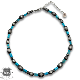 Western style burnished bead necklace