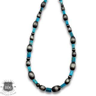 Western style burnished bead necklace
