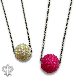 Crystal ball necklace