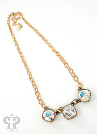 Triple Austrian crystal necklace
