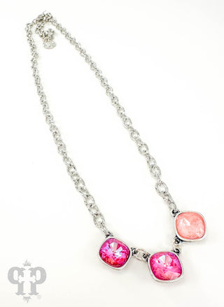 Triple Austrian crystal necklace
