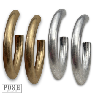 Diamond shape hoop earring, last call