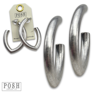 Diamond shape hoop earring, last call