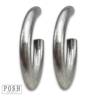 Diamond shape hoop earring, last call