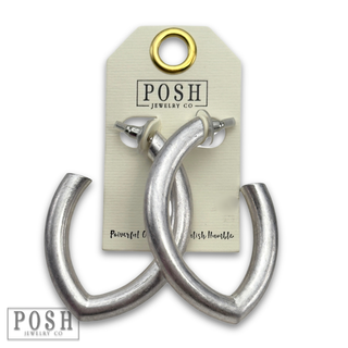 Diamond shape hoop earring, last call