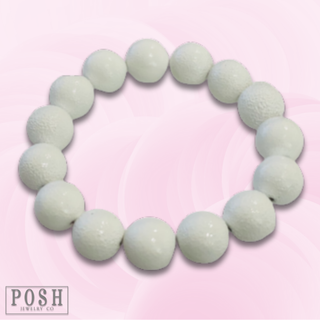 Round textured bead bracelet