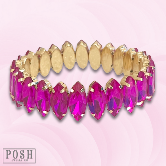 Rhinestone stretch bracelet