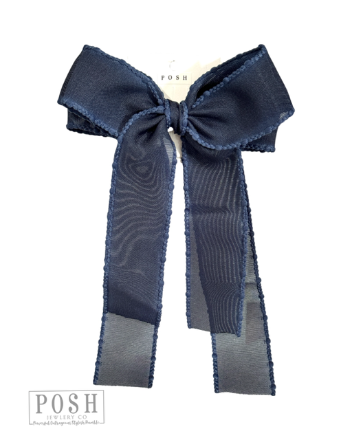 Textured ribbon hair bow