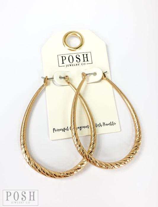 Harp shape hoop earring, last call