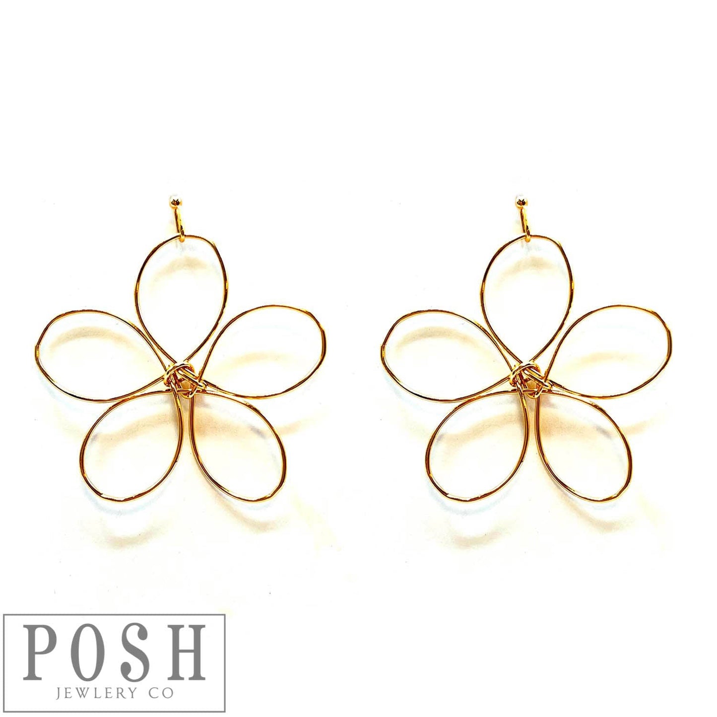 Wire wrapped flower earring