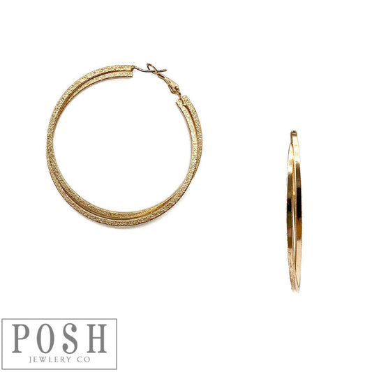 Double crossover hoop earring, last call