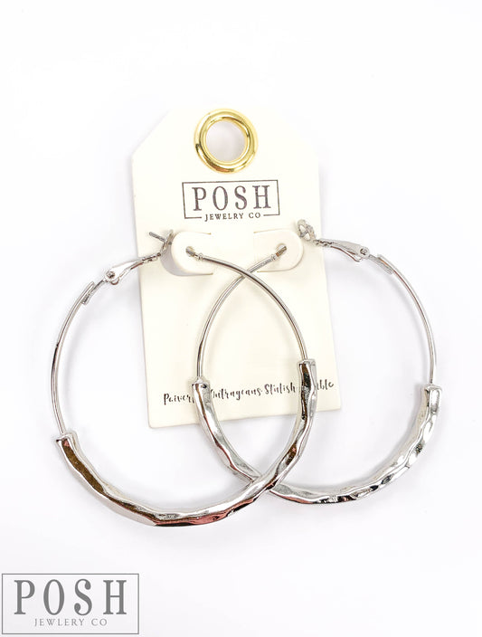 Hoop earring with tube beads, last call