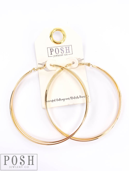 Double twist hoop earring, last call