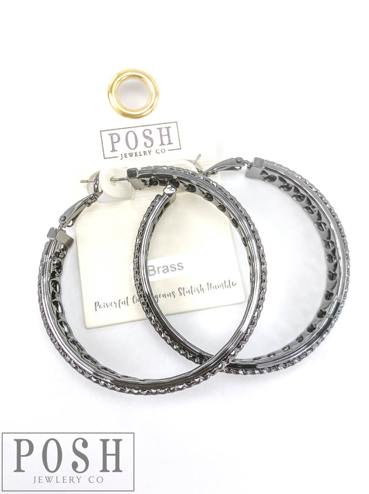 Cutwork hoop earring, last call