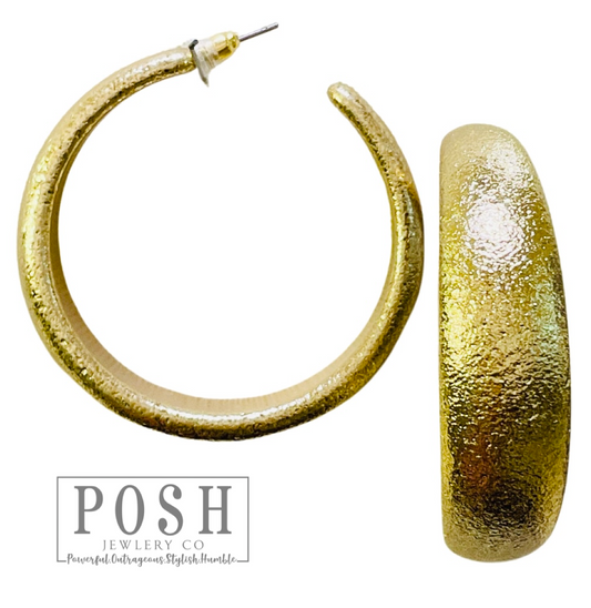 Textured hoop earring