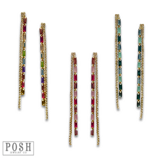Rhinestone chain earring