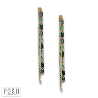 Rhinestone chain earring