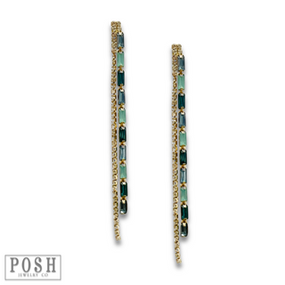 Rhinestone chain earring