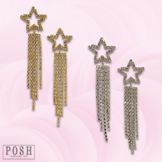 Rhinestone star post earring