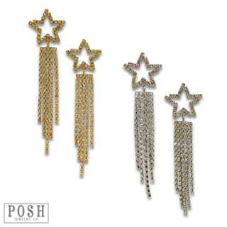 Rhinestone star post earring