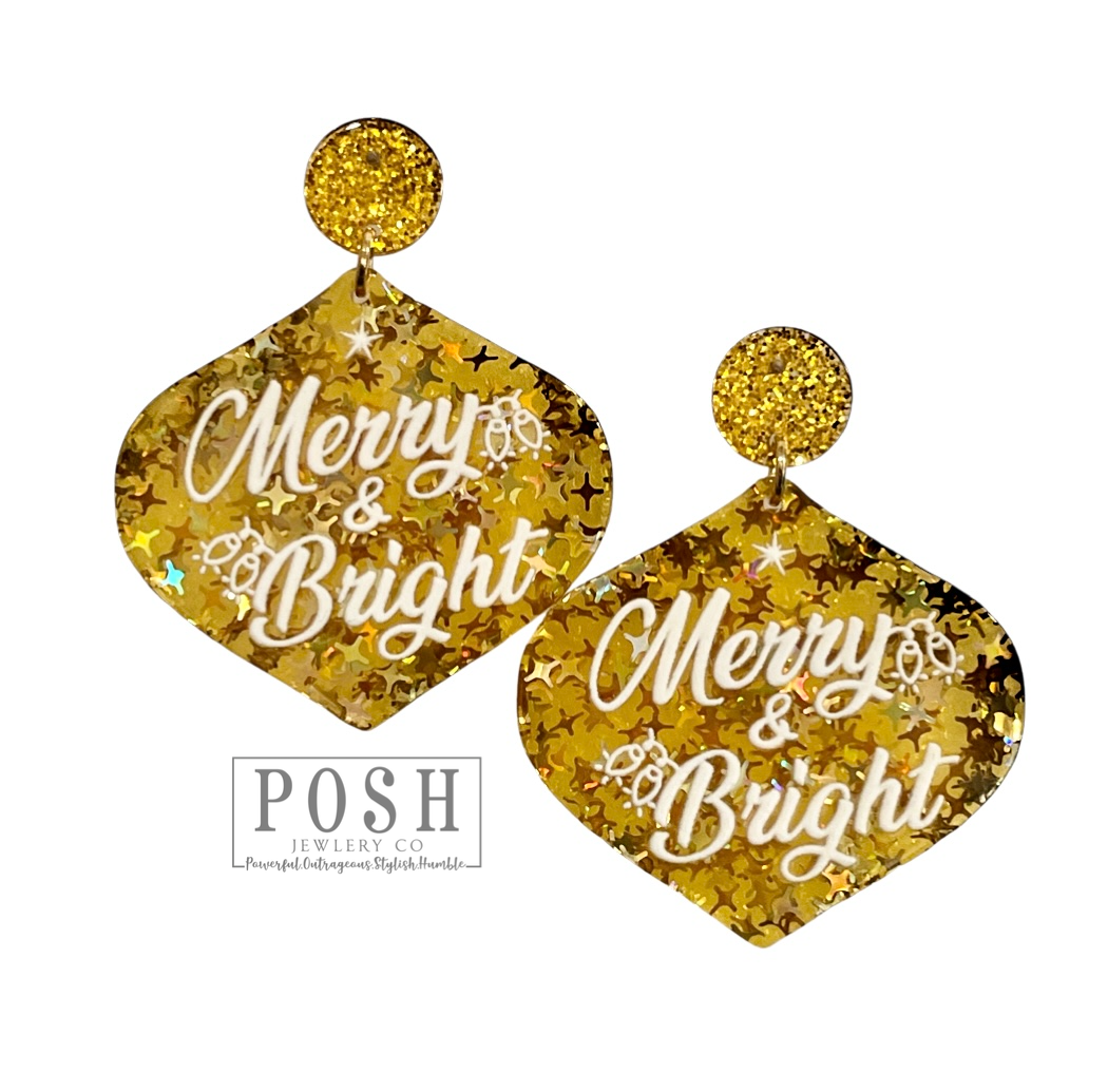 Merry & Bright ornament earring