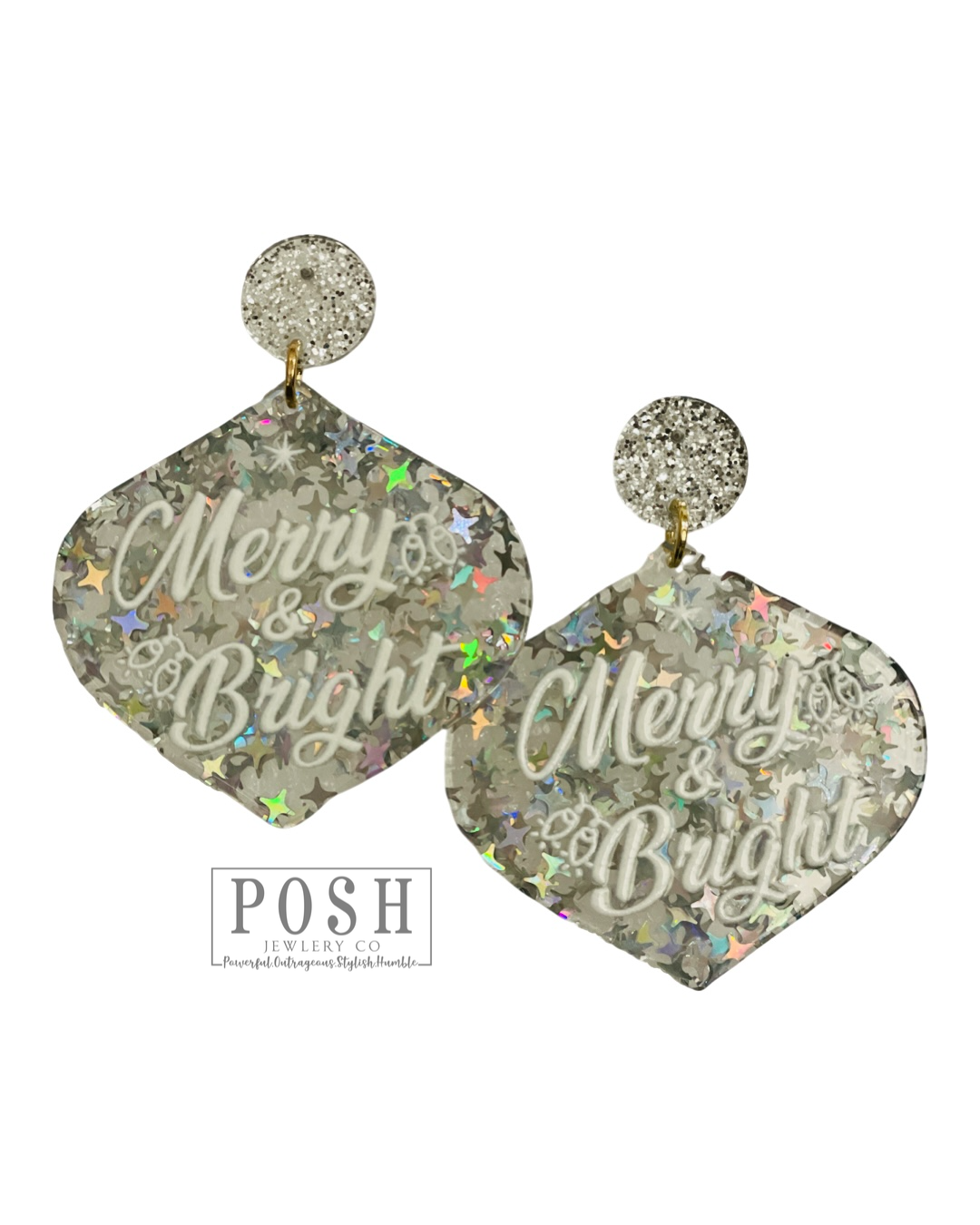 Merry & Bright ornament earring