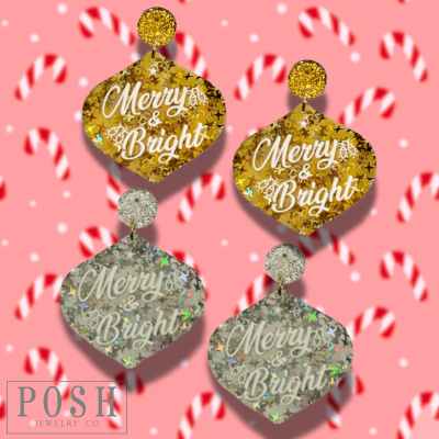 Merry & Bright ornament earring