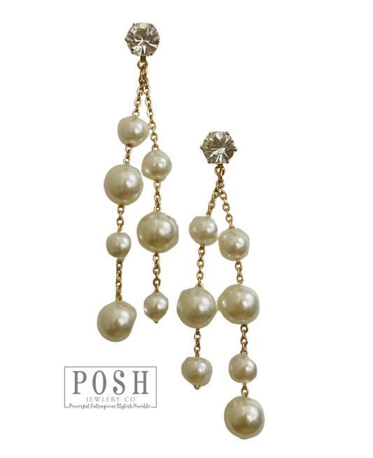 Pearl chandelier earring