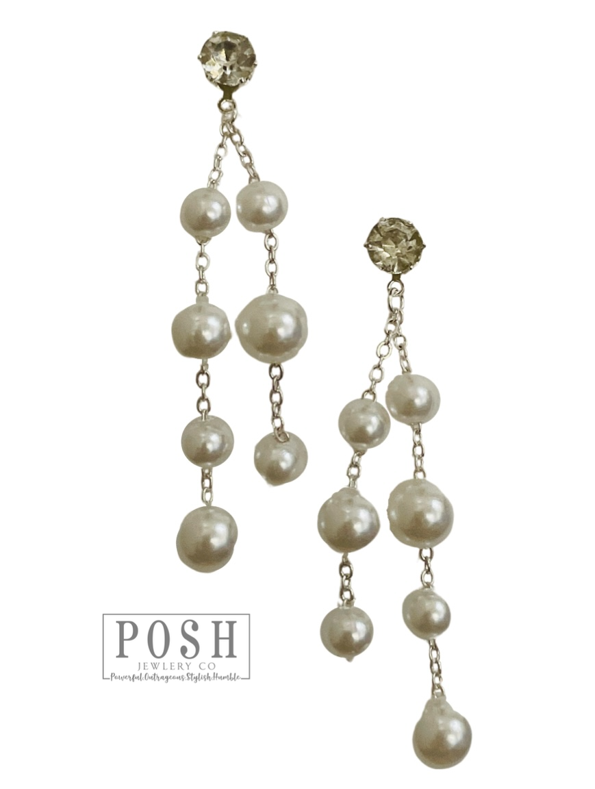 Pearl chandelier earring