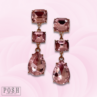 Rhinestone drop earring