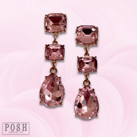 Rhinestone drop earring