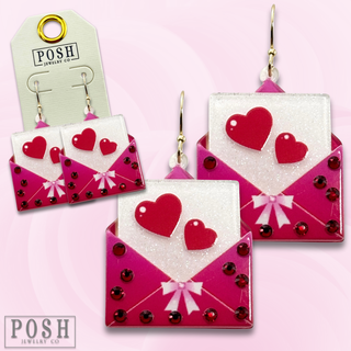 Love letter earring, Valentines Day
