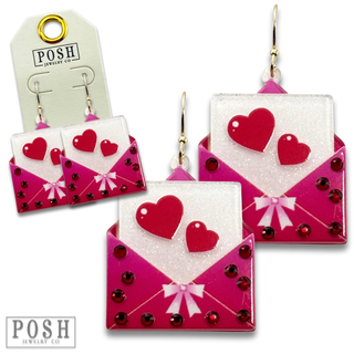 Love letter earring, Valentines Day