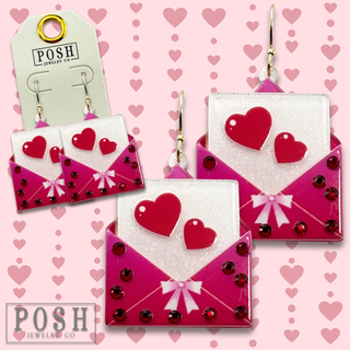 Love letter earring, Valentines Day