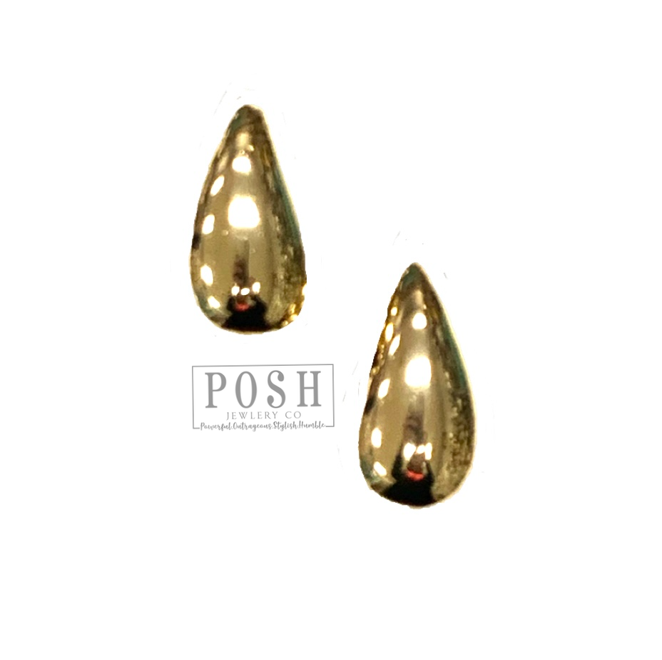 Medium raindrop post earring