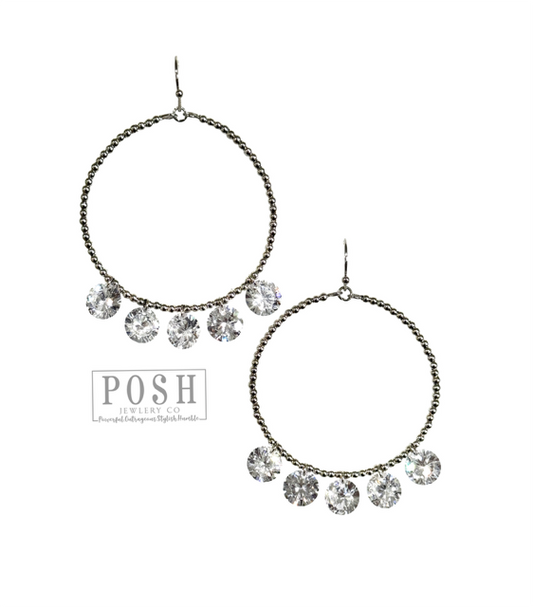 Crystal dangle earring