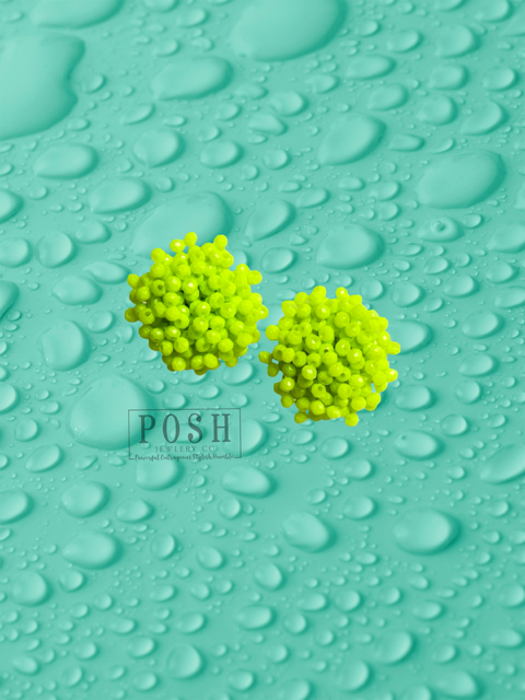 Neon cluster earring
