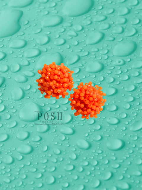 Neon cluster earring