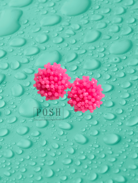 Neon cluster earring