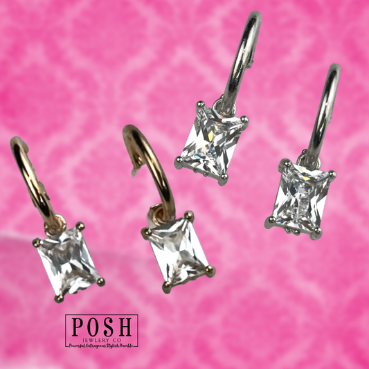 Rhinestone drop earring