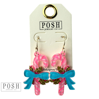 Candy cane earring