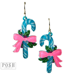 Candy cane earring
