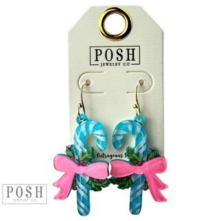 Candy cane earring
